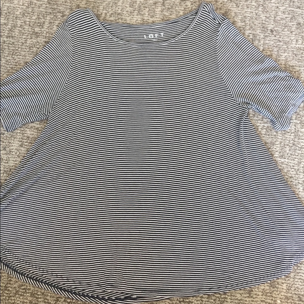 Loft Striped Flowy Tee